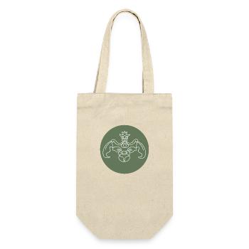 Bat in green circle - Gift Bag for Bottles - nature - Front
