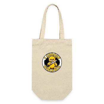 i choose violence teddy - Geschenkbeutel für Flaschen - Natur - Vorne