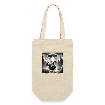 Funny Pug Pug Dog Selfie UFOs Alien - Gift Bag for Bottles - nature - Front