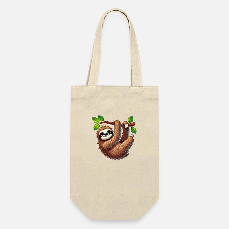 Faultier - Geschenkbeutel für Flaschen - Natur