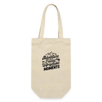 Adventure with Friends travel quote text art - Gift Bag for Bottles - nature - Front