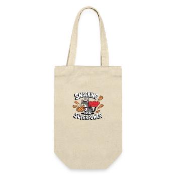 Snacking is my Superpower - Gift Bag for Bottles - nature - Front