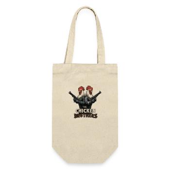 Chicken Brothers 342306 - Geschenkbeutel für Flaschen - Natur - Vorne