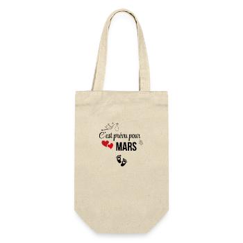 C’est prévu pour mars - annonce de grossesse - Sac à bouteille - nature - Devant