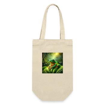 Kambo Frog - Geschenkbeutel für Flaschen - Natur - Vorne