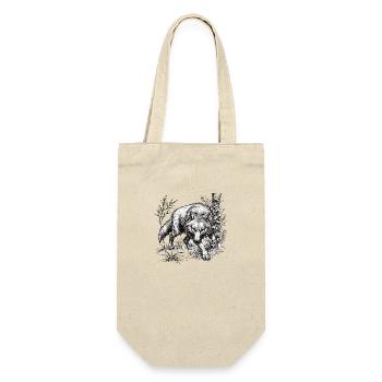 Loup à l’affût - Sac à bouteille - nature - Devant