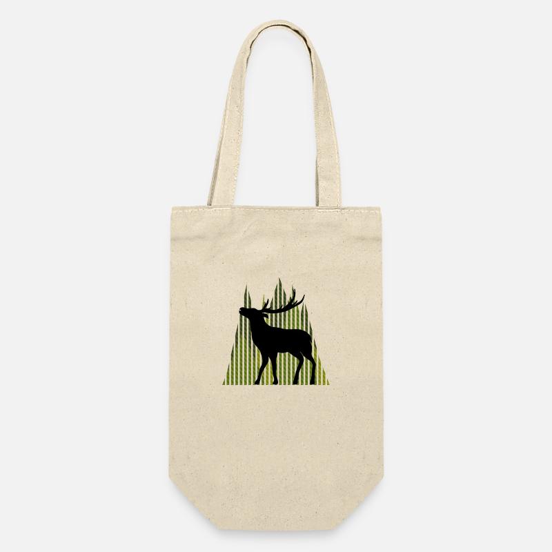 Hirsch - Geschenkbeutel für Flaschen - Natur