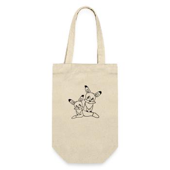 2 Foxes Mother Red Fox Little Child Father Mom - Gift Bag for Bottles - nature - Front
