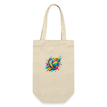 Colorful Volleyball Paint Splash Volleyball Players - Gift Bag for Bottles - nature - Front