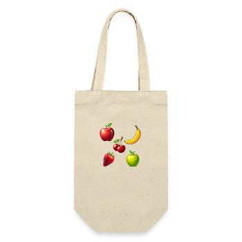 Obst - Geschenkbeutel für Flaschen - Natur - Vorne
