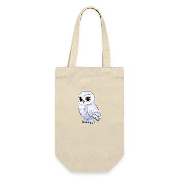 White Owl - Gift Bag for Bottles - nature - Front