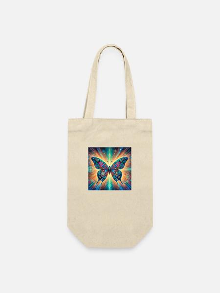 Krafttier Schmetterling - Geschenkbeutel für Flaschen - Natur