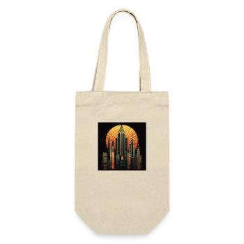 New York Art Deco - Geschenkbeutel für Flaschen - Natur - Vorne
