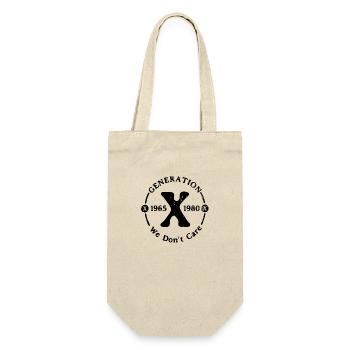 Generation X Stay Strong Positives Zitat Niedliche 80er Jahre - Geschenkbeutel für Flaschen - Natur - Vorne