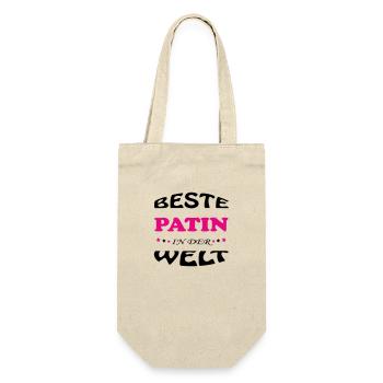 BESTE PATIN GODMOTHER IN DER WELT - Gift Bag for Bottles - nature - Front