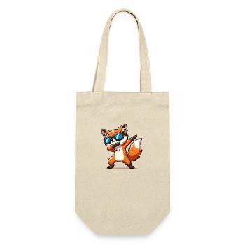 fox animal dabbing - Gift Bag for Bottles - nature - Front