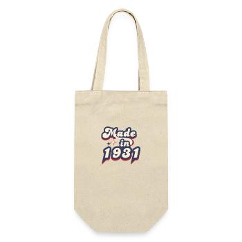 Hergestellt im 1931 Retro - Geschenkbeutel für Flaschen - Natur - Vorne