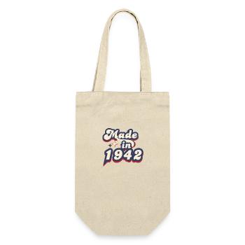 Made in 1942 Retro - Gift Bag for Bottles - nature - Front