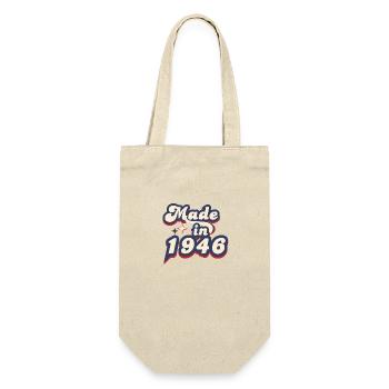 Made in 1946 Retro - Gift Bag for Bottles - nature - Front