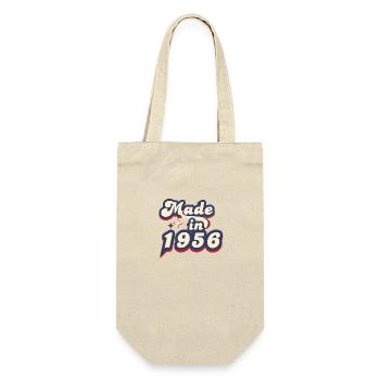 Hergestellt im Jahr 1956 Retro - Geschenkbeutel für Flaschen - Natur - Vorne