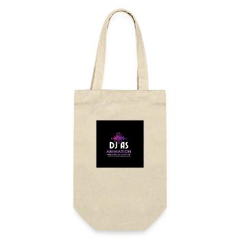 DJ als - Geschenkbeutel für Flaschen - Natur - Vorne