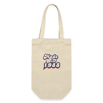 Made in 1988 retro - Gift Bag for Bottles - nature - Front