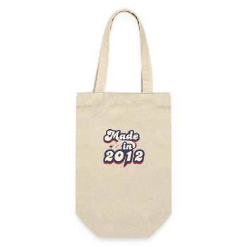 Made in 2012 retro - Gift Bag for Bottles - nature - Front