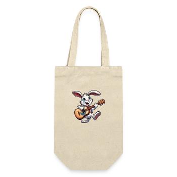 Bande dessinée de guitare de lapin - Sac à bouteille - nature - Devant