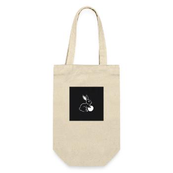 Das Osterglück des Hasen - Geschenkbeutel für Flaschen - Natur - Vorne