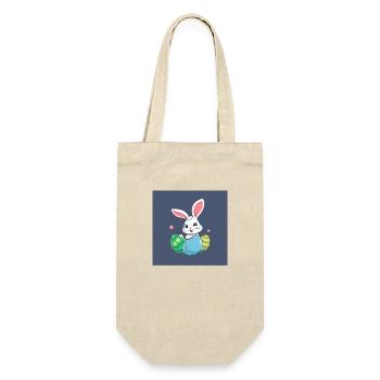 Fluffy Osterträume - Geschenkbeutel für Flaschen - Natur - Vorne