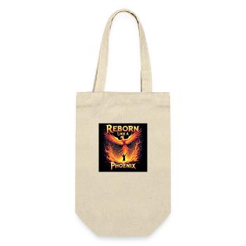 Reborn Like A Phoenix - Geschenkbeutel für Flaschen - Natur - Vorne