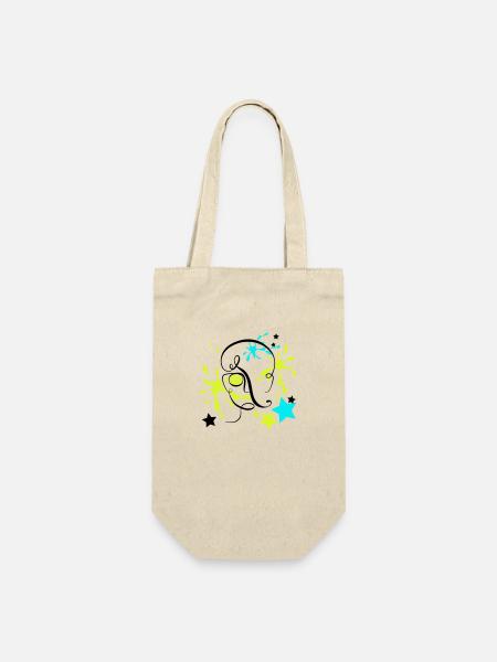The face with spots and stars around - Gift Bag for Bottles - nature