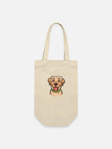 Labrador Portrait - Geschenkbeutel für Flaschen - Natur