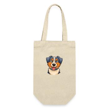 Australian Shepherd Portrait - Gift Bag for Bottles - nature - Front
