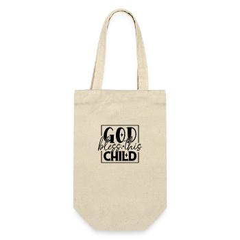 God Bless This Child - Geschenkbeutel für Flaschen - Natur - Vorne