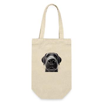 Dog Head 7 black - Gift Bag for Bottles - nature - Front