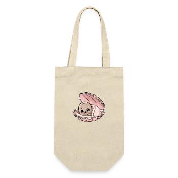 Cozy Baby Seal in a Pink Seashell - Gift Bag for Bottles - nature - Front