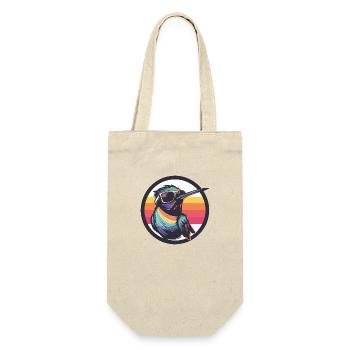 Kolibri Vogel Cool Sommer - Geschenkbeutel für Flaschen - Natur - Vorne