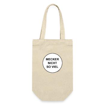 mecker nicht so viel - Geschenkbeutel für Flaschen - Natur - Vorne
