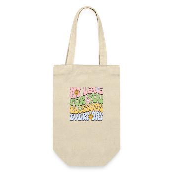 Sommer Vibes See Natur Flora Kunst Blumen Meer - Geschenkbeutel für Flaschen - Natur - Vorne