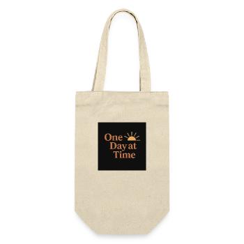 One Day at a Time – Positive Mental Health Shirt - Gift Bag for Bottles - nature - Front
