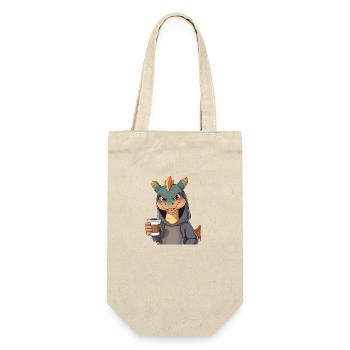 Stylish dragon for coffee lovers! - Gift Bag for Bottles - nature - Front