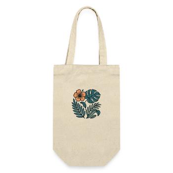 Aloha Flora - Geschenkbeutel für Flaschen - Natur - Vorne