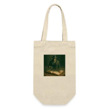 Main character in crime novel climbs out of the book - Gift Bag for Bottles - nature - Front