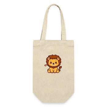 Petit lion – Courageux et mignon - Sac à bouteille - nature - Devant
