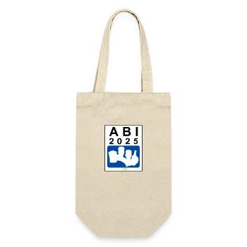 Bier Liga Logo ABI 2025 Blau - Geschenkbeutel für Flaschen - Natur - Vorne