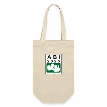 Bier Liga Logo ABI 2025 Grün - Geschenkbeutel für Flaschen - Natur - Vorne