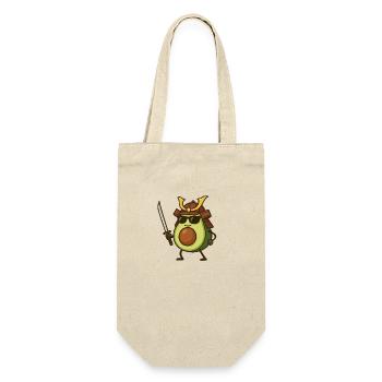 avocado samurai - Geschenkbeutel für Flaschen - Natur - Vorne