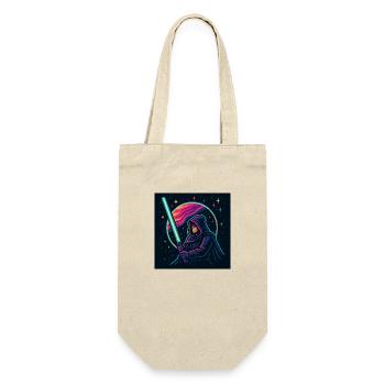 T-shirt with a neon knight on the background of space - Gift Bag for Bottles - nature - Front