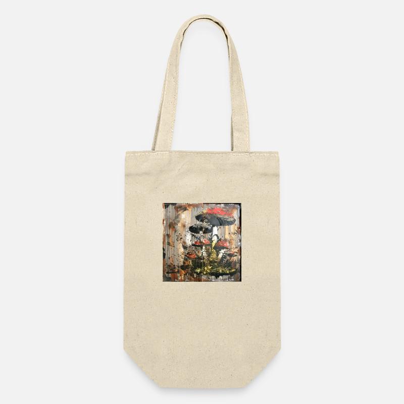 Graffiti, Toadstools, Mushrooms, Rust, Metal, Street Art - Gift Bag for Bottles - nature